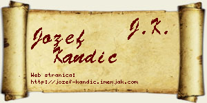 Jožef Kandić vizit kartica